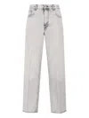 Haikure Wide Washed Effect Jeans With Belt Loops In Gray