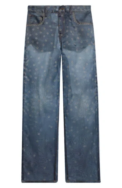 Haikure Bonnie Trompe L'oeil Silk Organza Straight Leg Pants In Blue