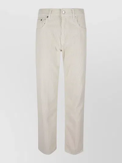 Haikure Bonnie Velvet Trousers Belt Loops Five Pockets In Neutral