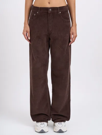 Haikure Bonnie Velvet Vic Cordura Trousers In Burgundy