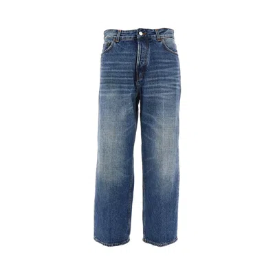 Haikure Boyfriend Fit Cropped Jeans In Blue