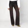 Haikure Brown Vintage Effect Korea Jeans In Brown