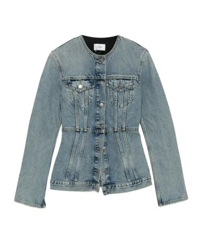 Haikure Button Denim Jacket In Blue
