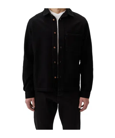 Haikure Button-down Long-sleeved Shirt In Black