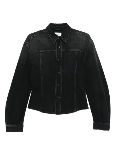 Haikure Button-fastening Denim Jacket In Black