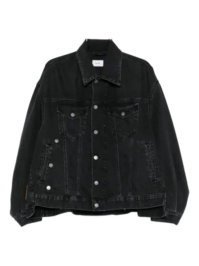 Haikure Button-fastening Denim Jacket In Black