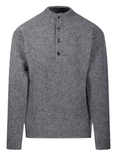 Haikure Cozy Knit Sweater Long Sleeves Design In Gray