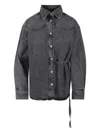 Haikure Button-fastening Tie-waist Shirt