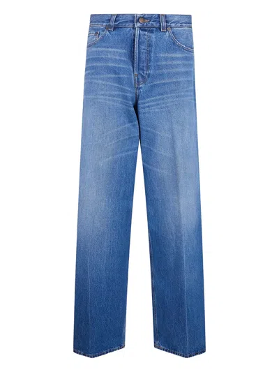 Haikure Bethany Wide Leg Denim Trousers In Animal Print