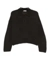 Haikure Button-placket Sweater In Black