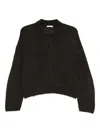 Haikure Button-placket Sweater In Gray