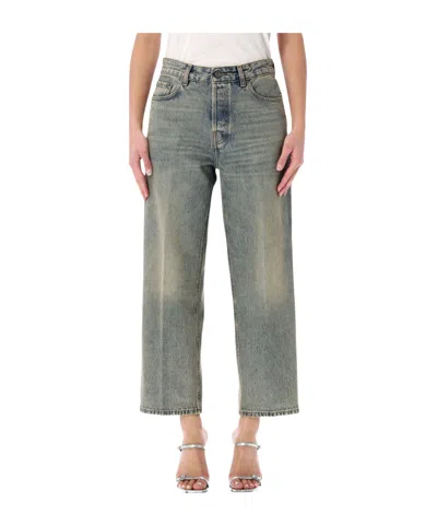 Haikure Betty High-rise Straight Jeans In Green