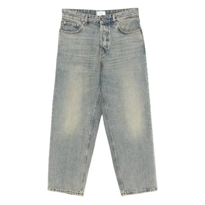 Haikure Betty Trousers Belt Loops Contrast Stitching In Blue