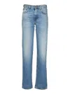 Haikure Buttoned Straight Jeans In Piano Blue