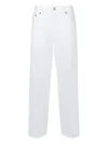 Haikure Buttoned Straight-leg Jeans In White