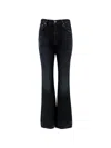 Haikure Button-up Flared Jeans In Black