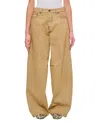 Haikure Camel Wide-leg Overdyed Camel Jeans In Neutrals
