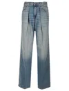 Haikure Tencel Candy Belt Loops Pleated Trousers In Blue Tencel