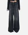 Haikure Black Jeans With Belt Loops And Logo Patch On The Rear In Black