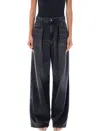 Haikure Candy High-rise Wide-leg Jeans In Black Tencel