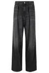 Haikure Black Jeans With Belt Loops And Logo Patch On The Rear In Black Tencel