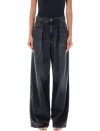 Haikure Black Jeans With Belt Loops And Logo Patch On The Rear In Black