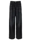 Haikure Black Jeans With Belt Loops And Logo Patch On The Rear