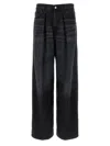 Haikure Black Jeans With Belt Loops And Logo Patch On The Rear In Black