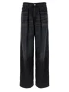 Haikure Black Jeans With Belt Loops And Logo Patch On The Rear