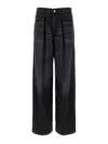 Haikure Black Jeans With Belt Loops And Logo Patch On The Rear In Black