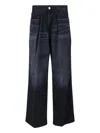 Haikure Black Jeans With Belt Loops And Logo Patch On The Rear In Black