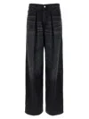 Haikure Black Jeans With Belt Loops And Logo Patch On The Rear In Black
