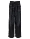 Haikure Black Jeans With Belt Loops And Logo Patch On The Rear In Black