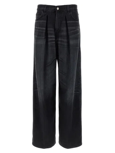 HAIKURE CANDY BLACK TENCEL" WIDE-LEG JEANS