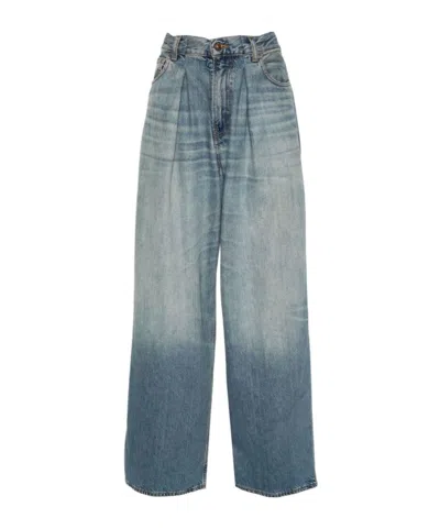 HAIKURE HAIKURE CAND LOGO PATCH WIDE-LEG JEANS