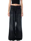 Haikure Black Jeans With Belt Loops And Logo Patch On The Rear In Black