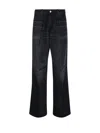 Haikure Black Jeans With Belt Loops And Logo Patch On The Rear In Black