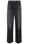 Haikure Black Jeans With Belt Loops And Logo Patch On The Rear In Black
