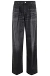 Haikure Black Jeans With Belt Loops And Logo Patch On The Rear In Black