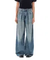 Haikure Womens Oil Blue Bethany Wide-leg Organic-cotton Denim Jeans In Blue