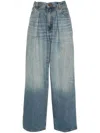 Haikure Candy Pleated Boyfriend Jeans In Blue
