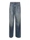 Haikure Tencel Candy Belt Loops Pleated Trousers In Denim