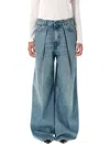 Haikure Candy Pleated Wide-leg Jeans In Multi