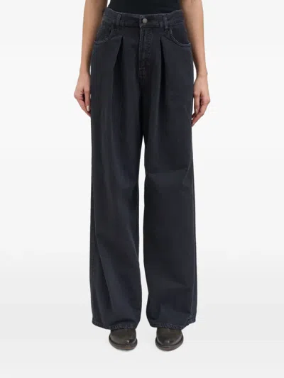 Haikure Candy Pleated Twill Jeans In Black