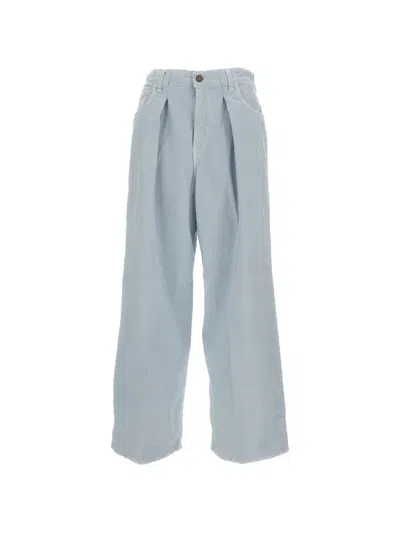 Haikure Candy Pleated Wide-leg Jeans In Blue