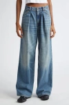 Haikure Womens Oil Blue Bethany Wide-leg Organic-cotton Denim Jeans In Blue Tencel