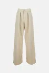 Haikure Pleated Wide-leg Jeans In Neutral