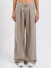 Haikure Candy Soft Ecru Pants In Brown