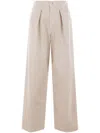 Haikure Candy Cotton Mid-rise Wide-leg Pants In Beige