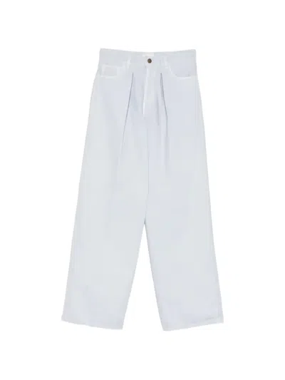 Haikure Candy Twill 45 Pleated Jeans In White